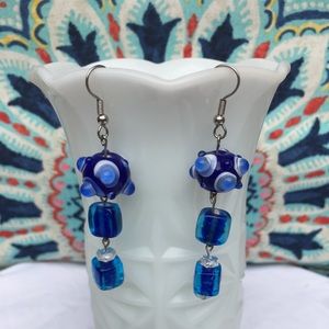 ❤️| Blue bead earrings
